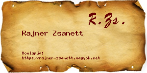 Rajner Zsanett névjegykártya